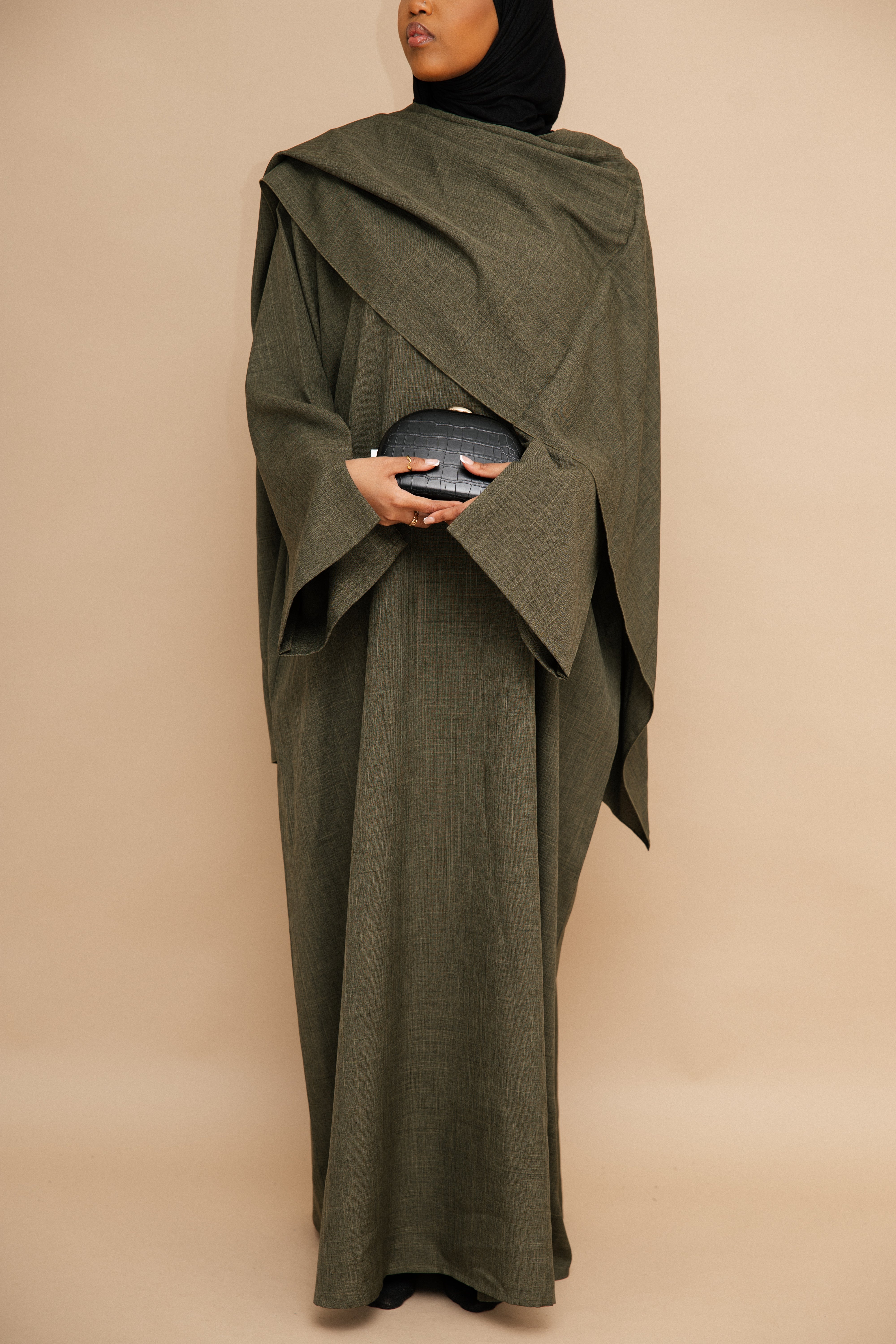 Olive Closed Cloak