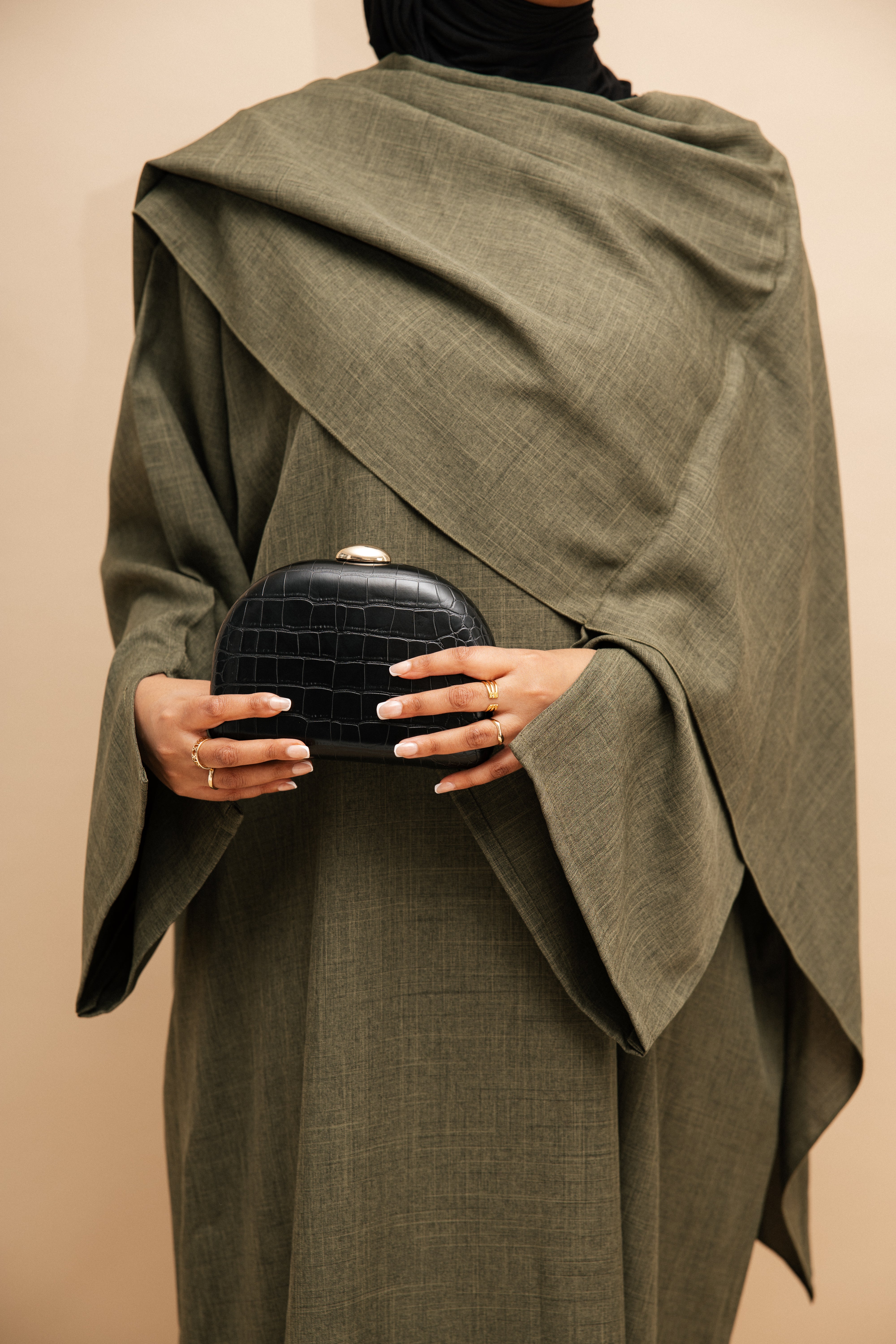 Olive Closed Cloak