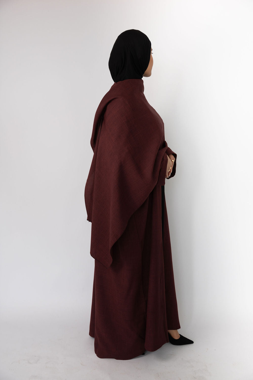 Burgundy Closed Cloak