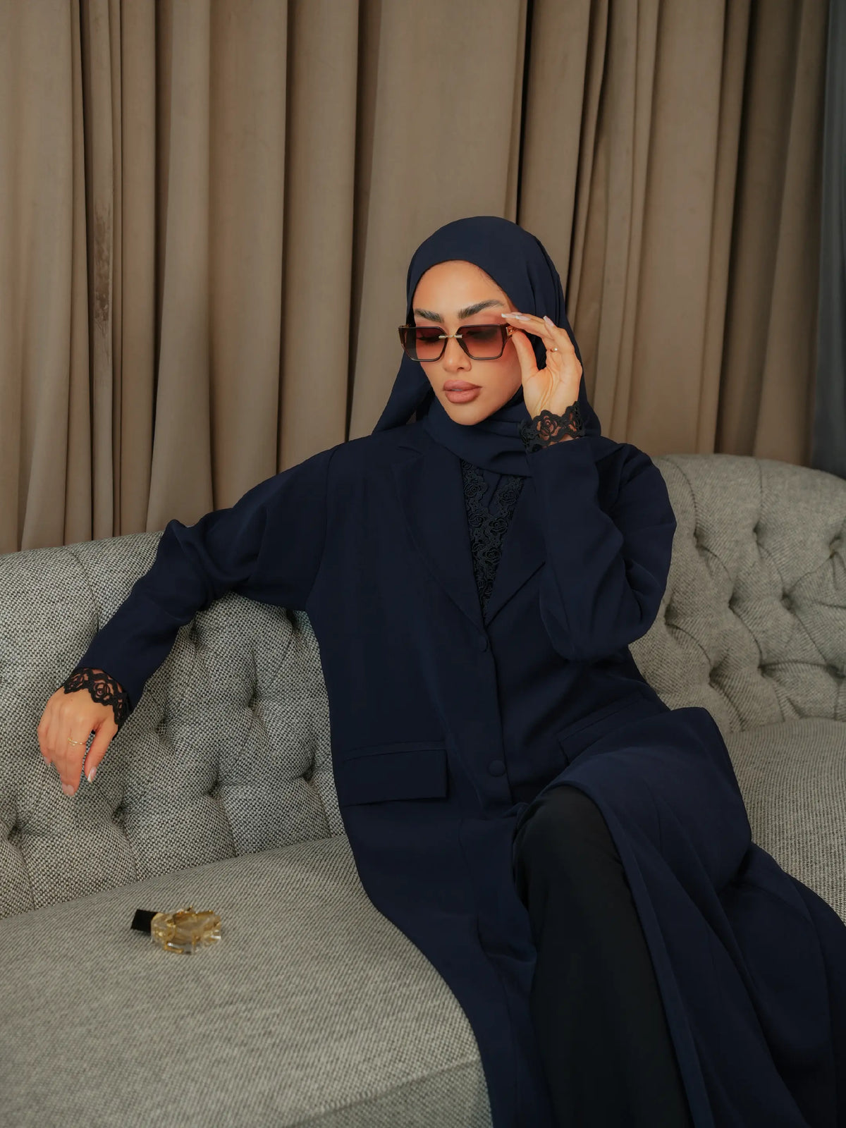 Navy Lace Blazer (Pre-order)