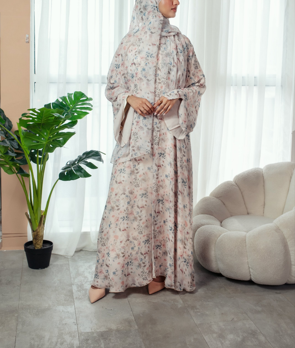 Blush Blossom Abaya