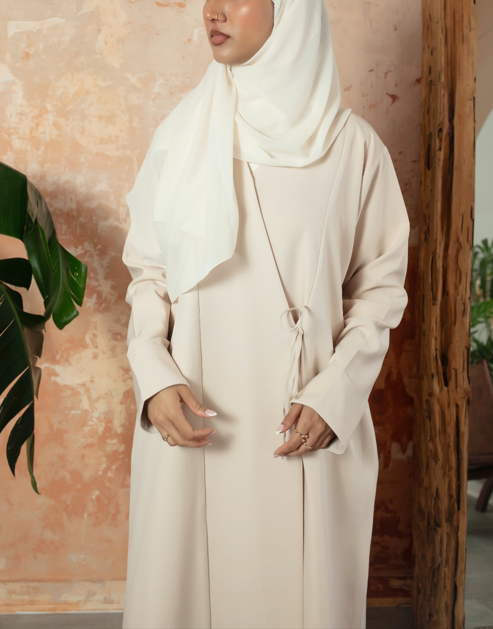 Cream Bella Abaya