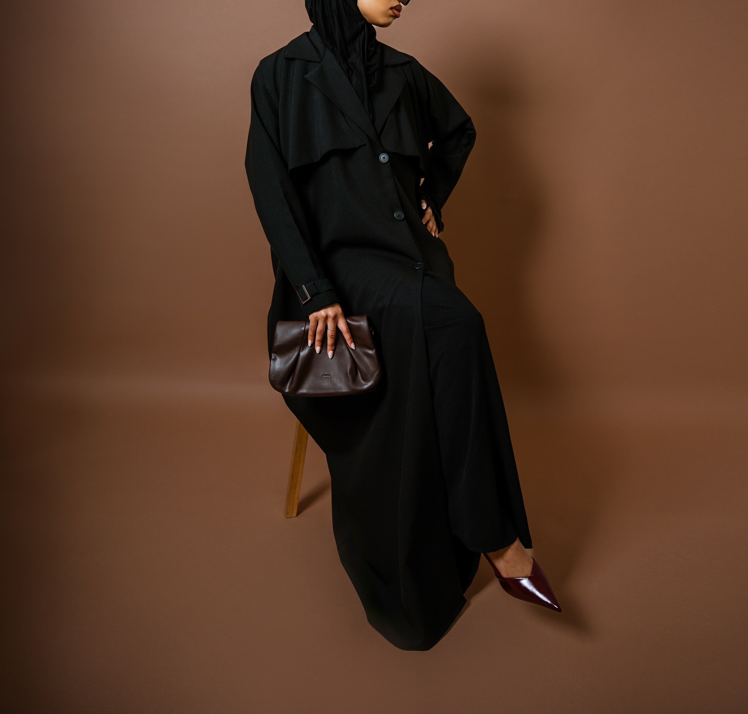 Midnight - Trench Abaya