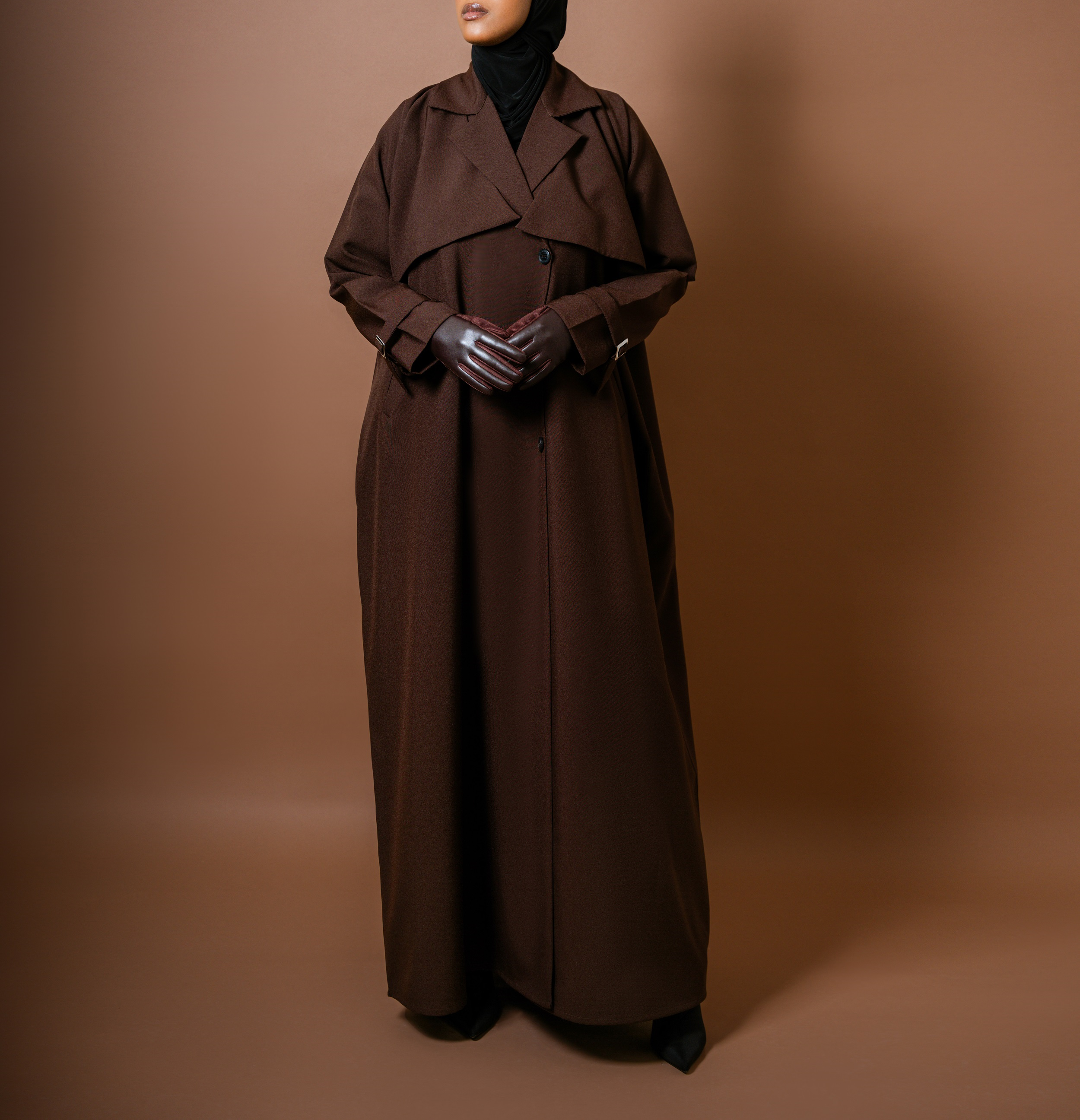 Mocha - Trench Abaya