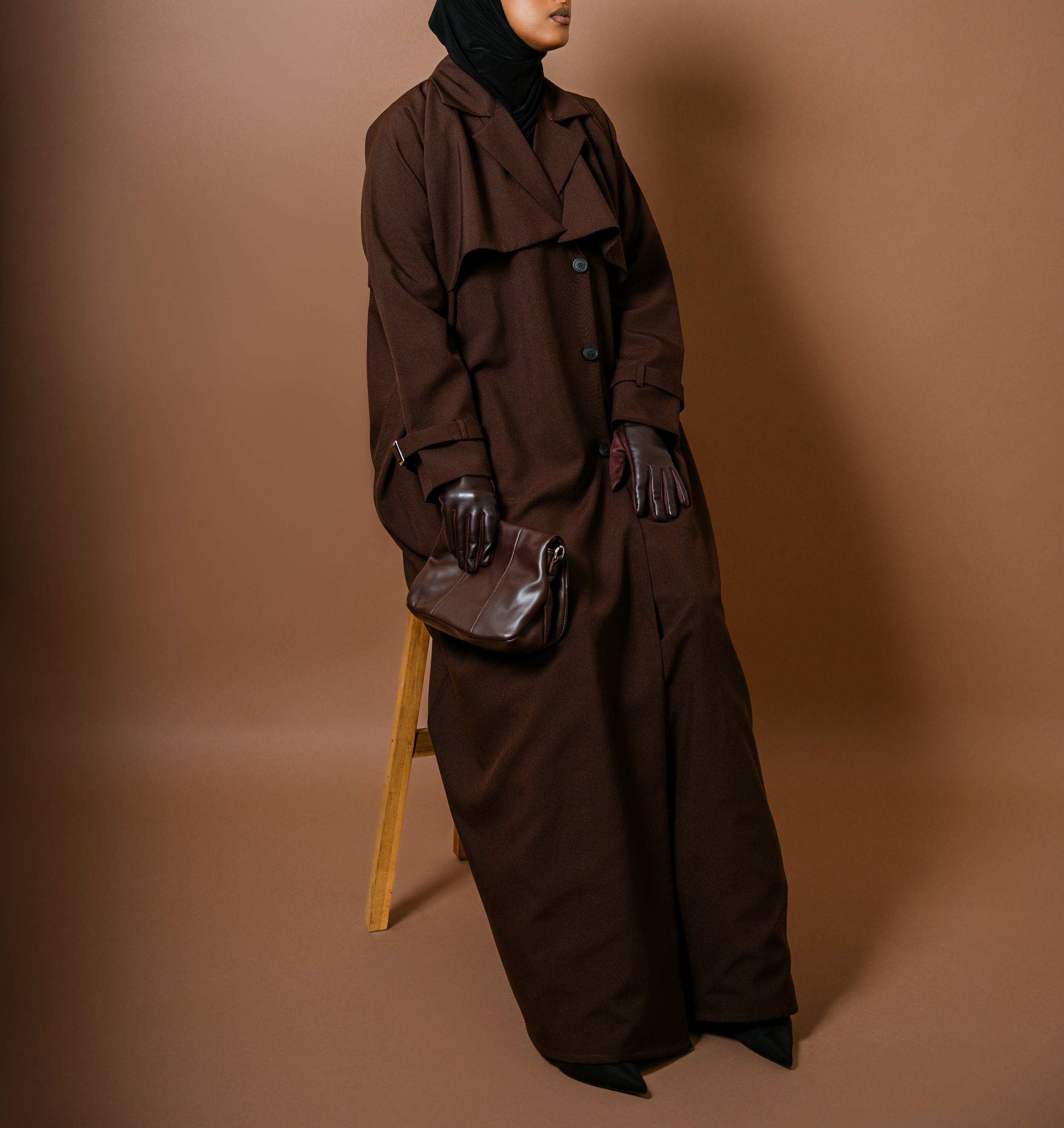 Mocha - Trench Abaya