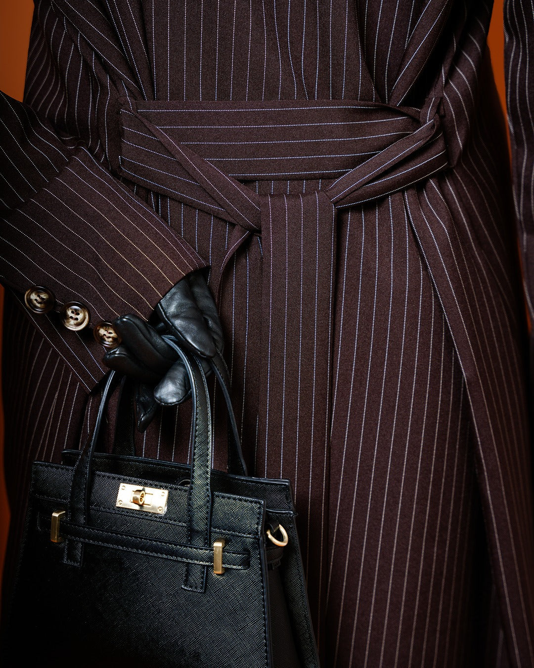 Mocha - Pinstripe Blazer