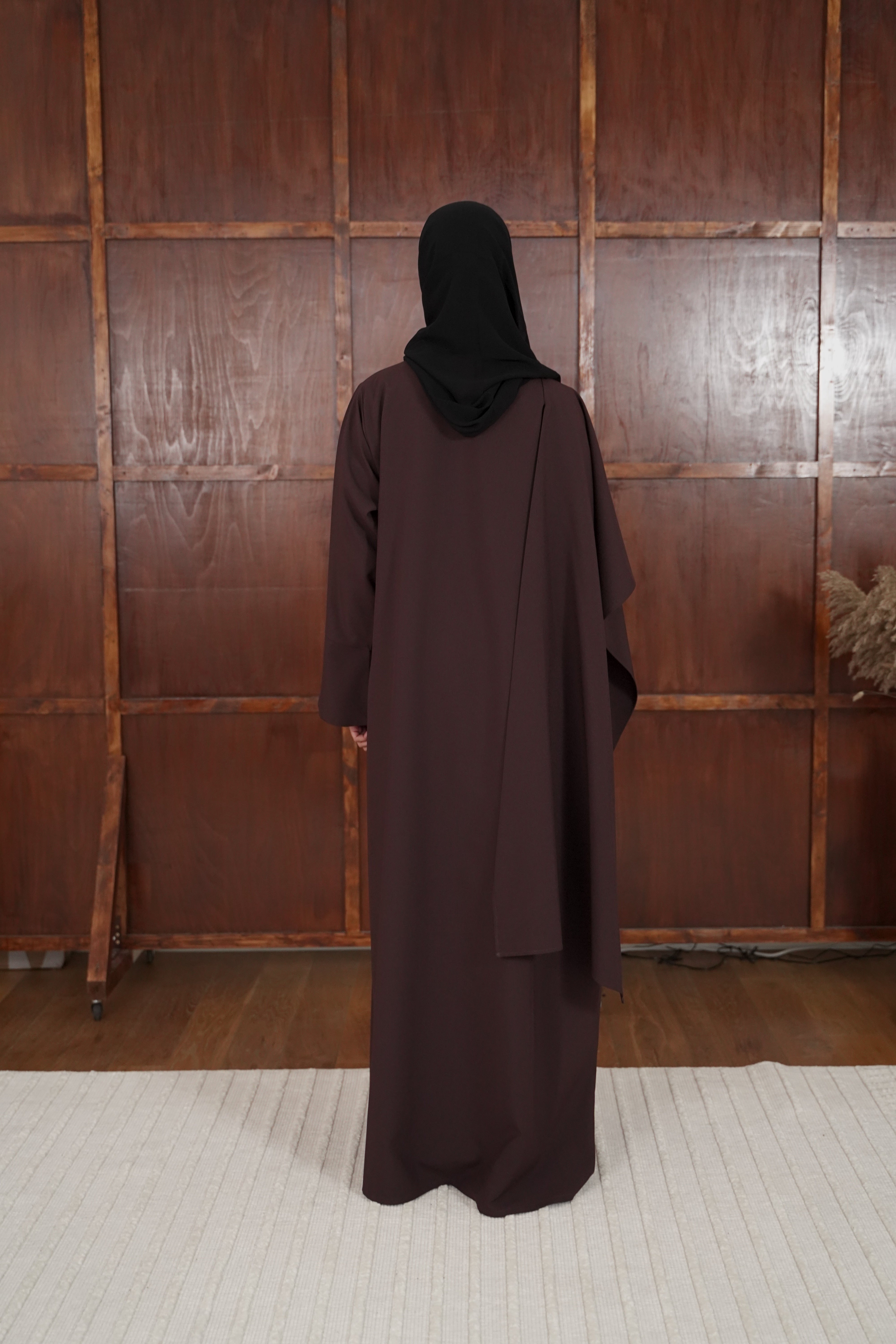 Mocha Shawl Abaya