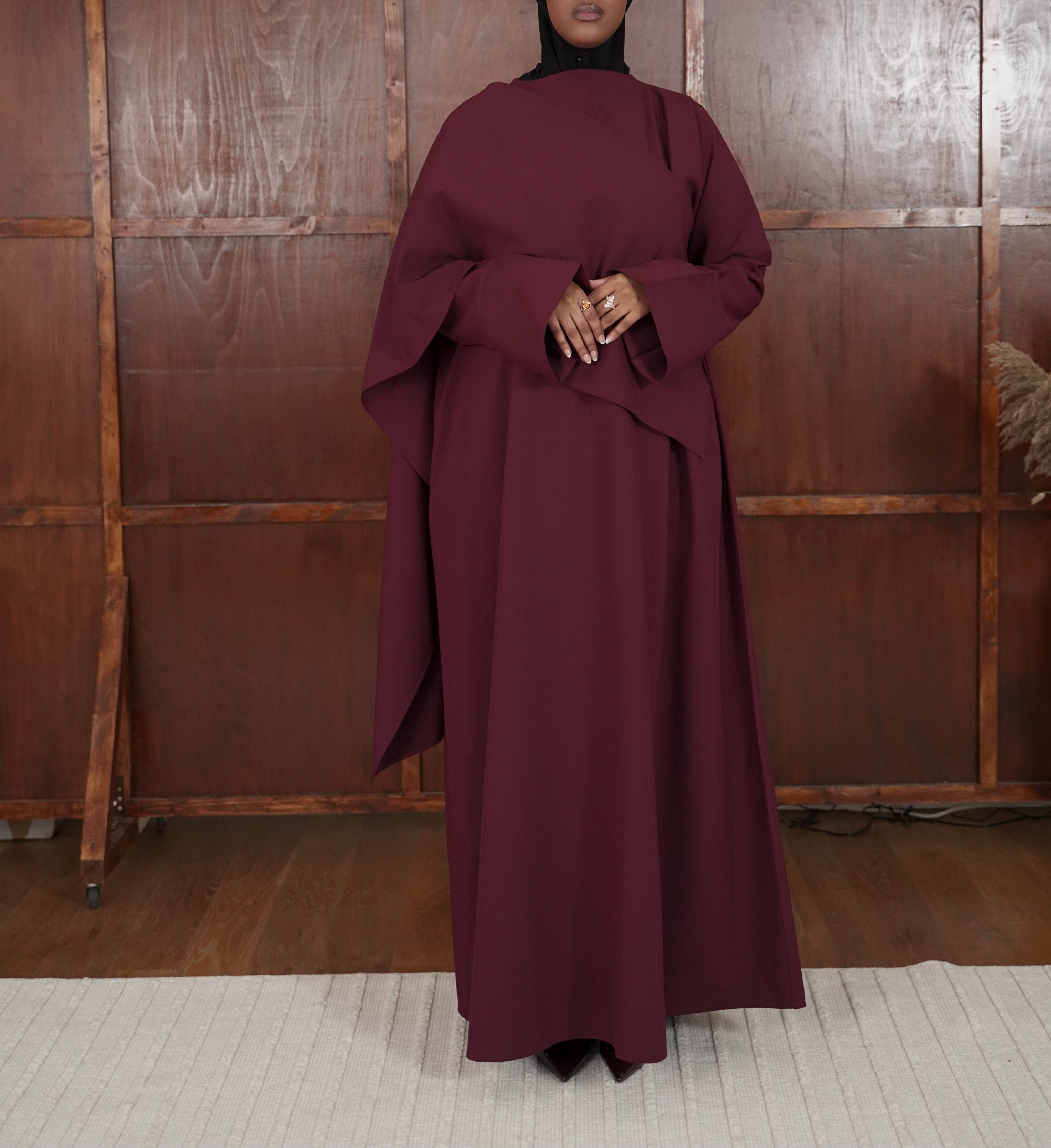 Ruby Shawl Abaya