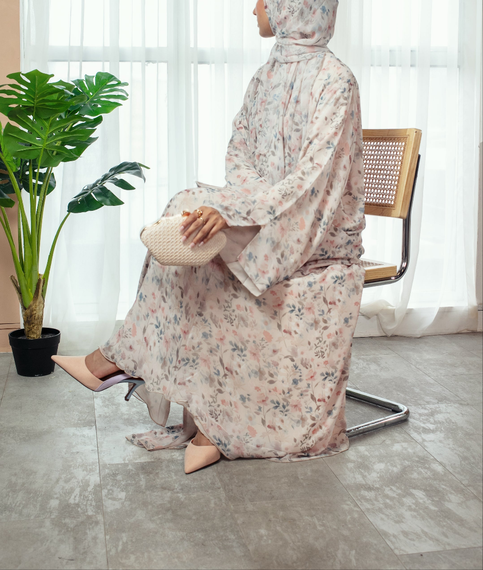 Blush Blossom Abaya