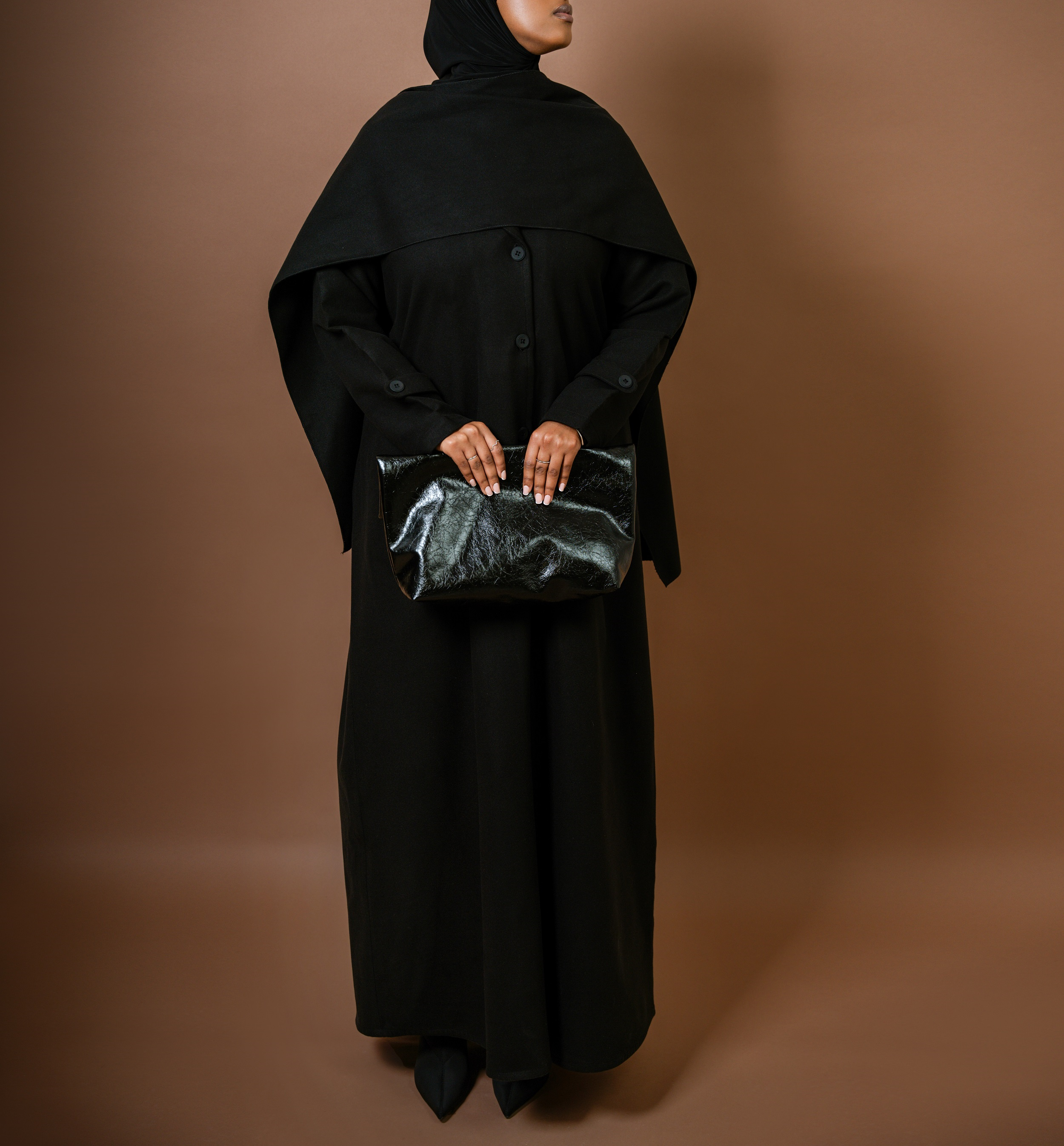Midnight - Scarf Abaya Coat