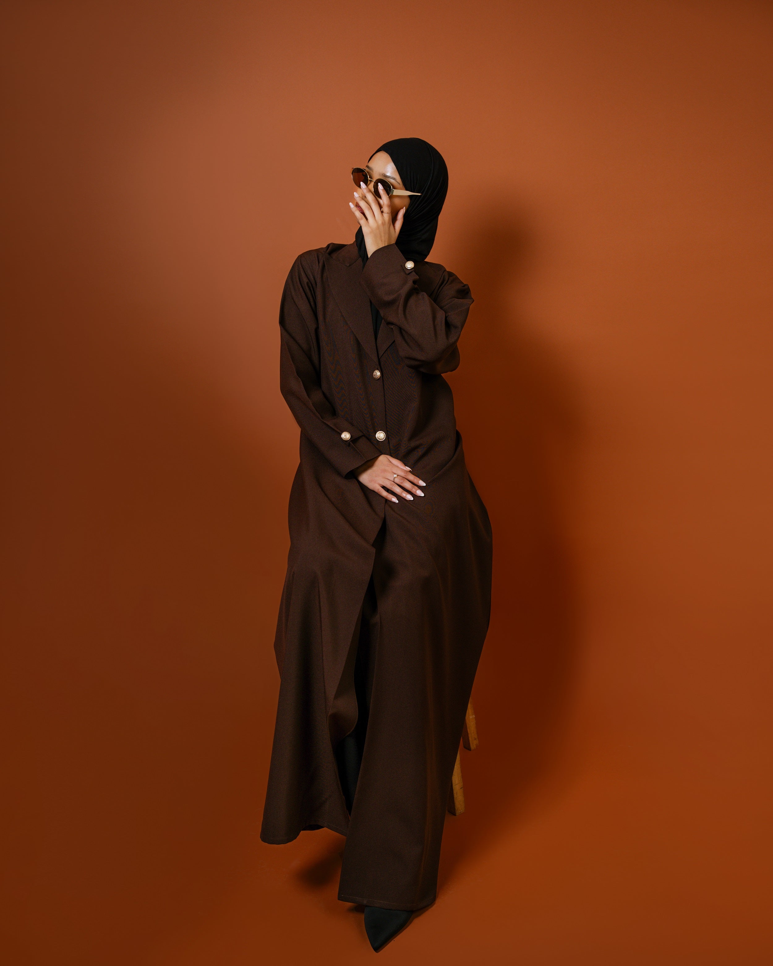 Mocha - Blazer Abaya