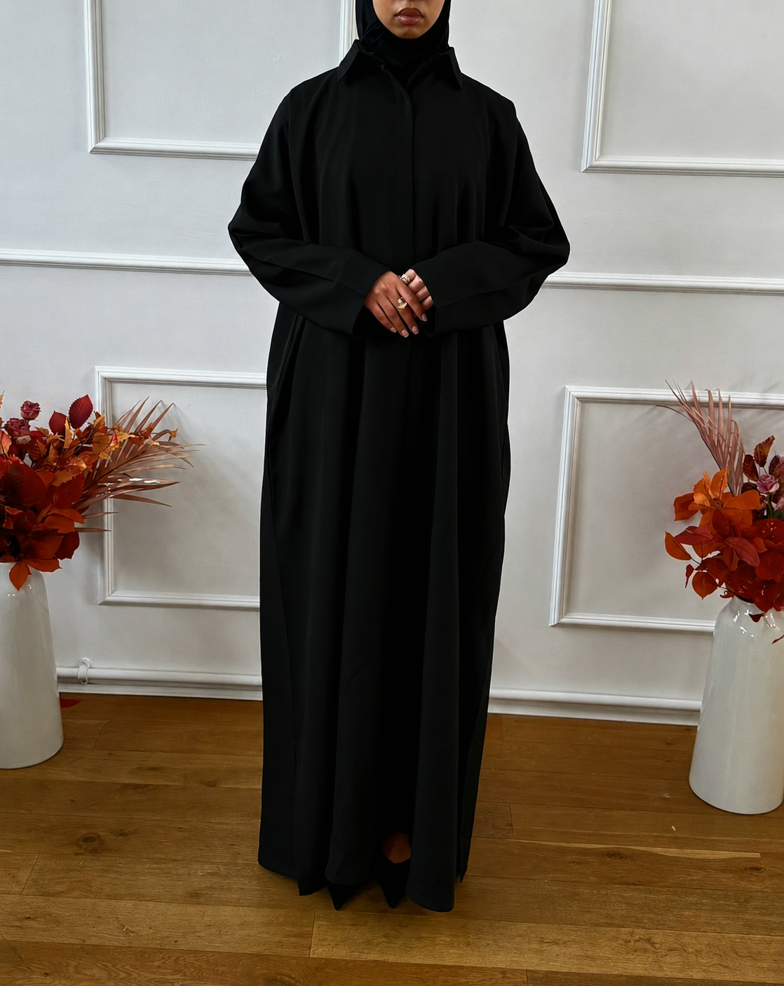 Black Shirt Abaya