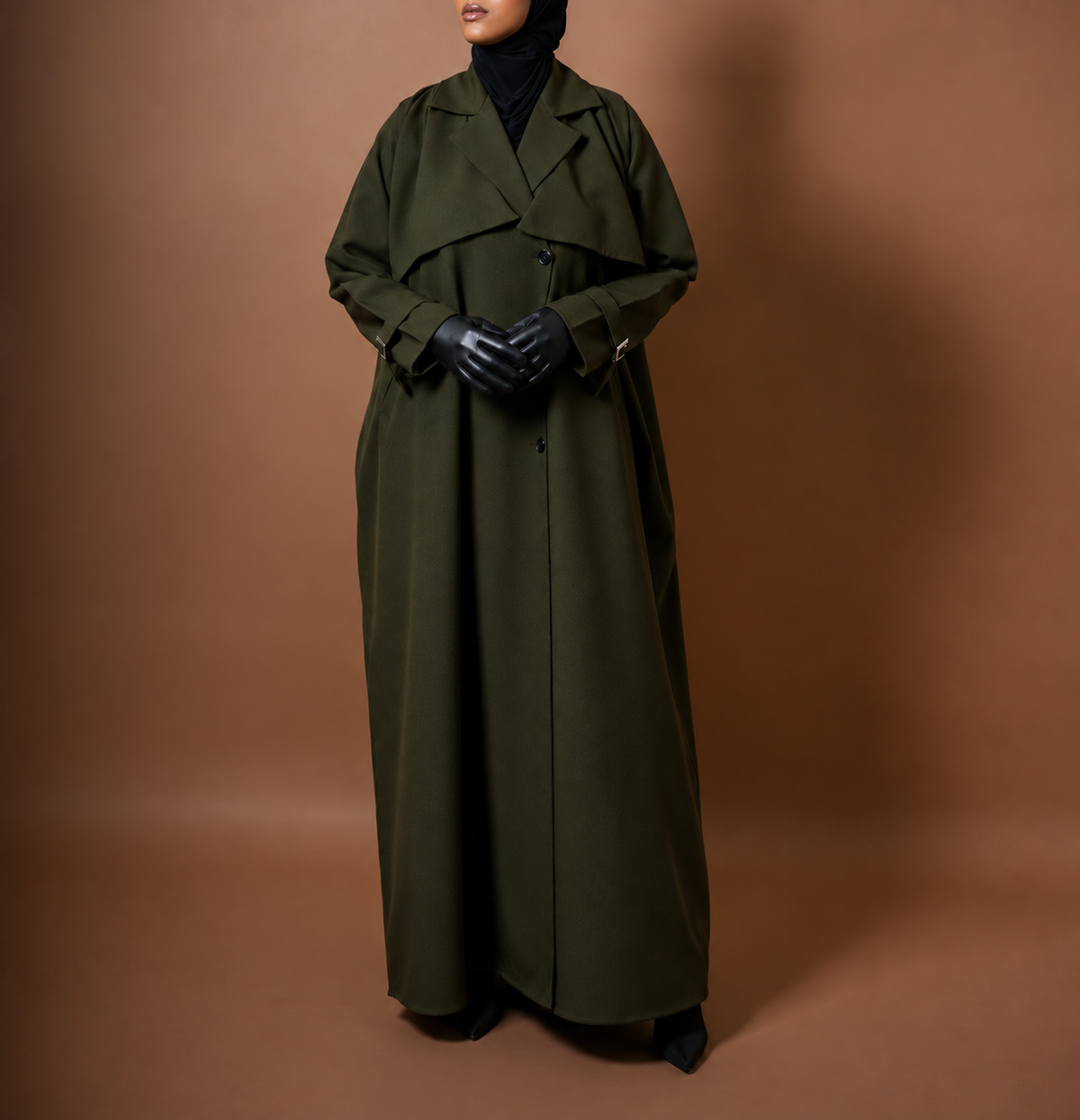 Olive Trench Abaya (Pre-order)